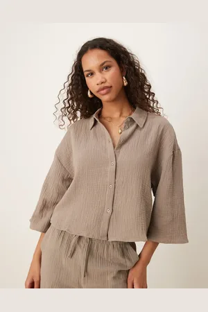 JDY Cropped cheesecloth shirt in (Part of a set)