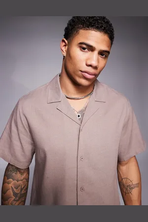 South Beach Short sleeve beach shirt in (part of a set)-Neutral