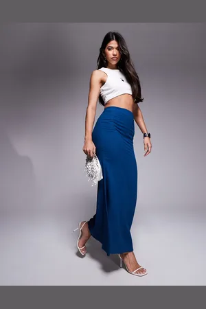 Princess Polly Linen-blend fishtail maxi skirt in