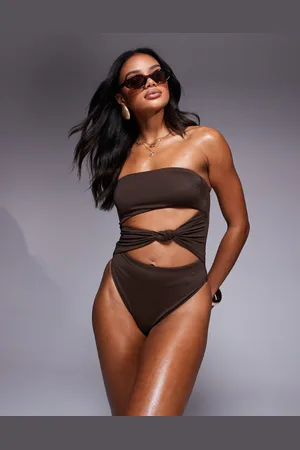 ASOS Nina knot swimsuit in