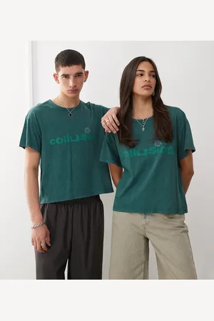 COLLUSION Unisex printed tee in washed