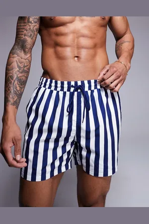 South Beach Contrast stripe swim shorts in navy