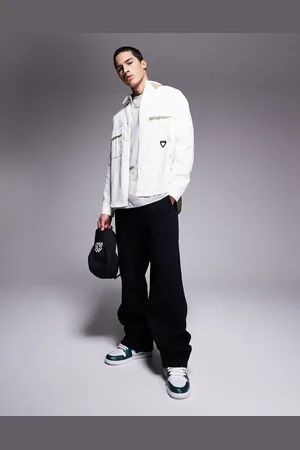 Sixth June Utlity shirt with hardware detail in -White