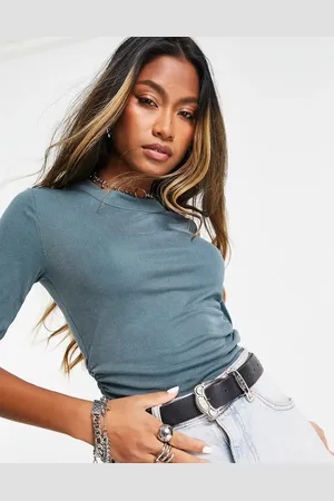Free People Talk To Me T-shirt in blue-Green