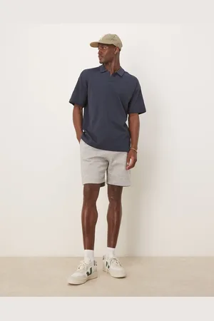 ASOS Essential mid length slim shorts in grey marl