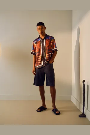 Topman Washed twill shorts in grey