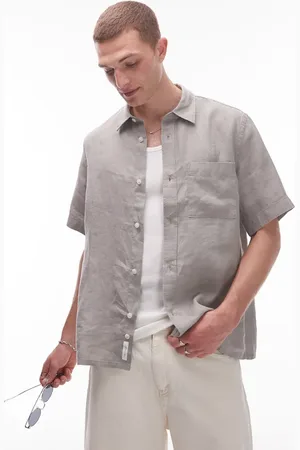 ARKET Linen relaxed short sleeved shirt in