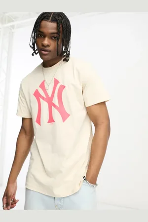 47 Brand MLB NY Yankees t-shirt in off with large logo print