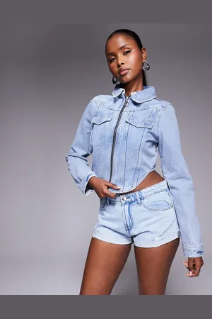 River Island Denim mini shorts in lightwash blue