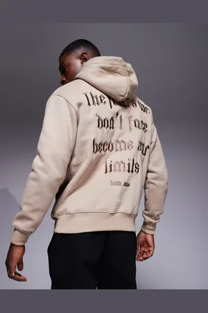 Sixth June Script text back print hoodie in -White