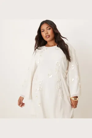 HOPE & IVY Embellished flare sleeve mini dress in