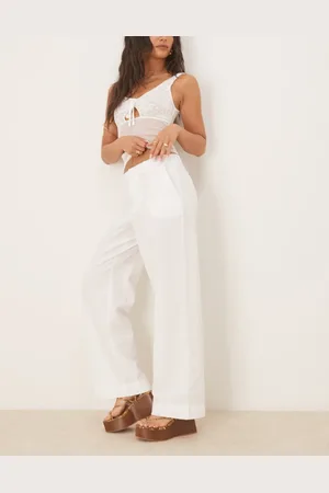 Gina Tricot Wide leg linen pants in