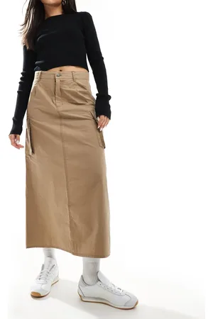 Karl Kani Signature midi cargo skirt in dark -Neutral