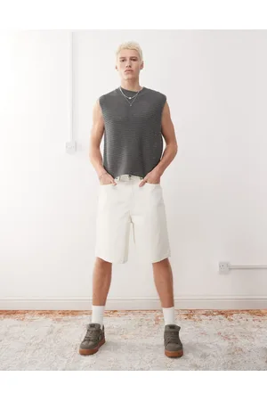 Vans Check-5 baggy denim shorts in