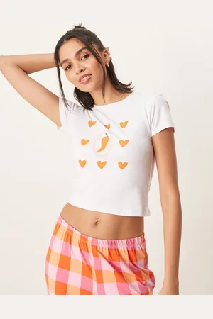 Urban Threads Baby tee with placement chilli print (part of a set)