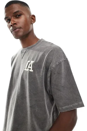 ASOS Boxy oversized t-shirt with city graphic in washed