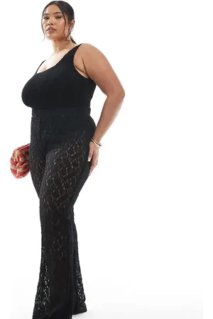ONLY Lace flare pants in -White