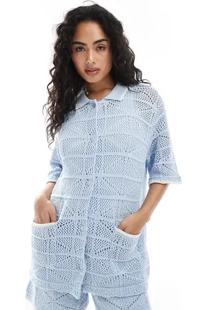JJXX Crochet shirt in cream (part of a set)-White