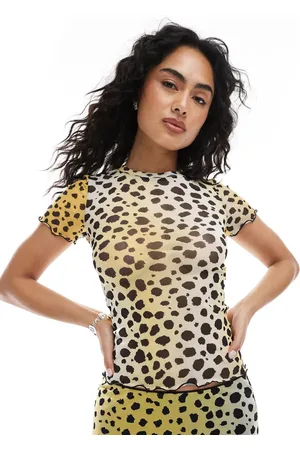 JJXX Mesh t-shirt in dalmatian print (part of a set)-Multi