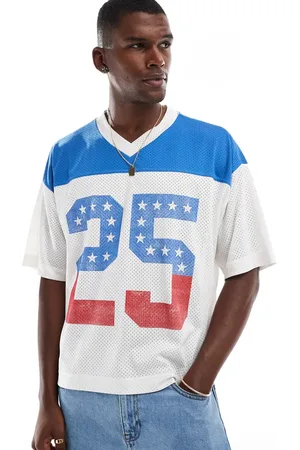 Hollister Baggy crop americana varsity motif sports top in multi-Neutral