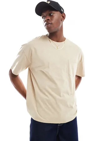 New Look Slub pocket t-shirt in -Neutral