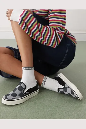 Vans Classic Slip-On monochrome checkerboard sneakers in