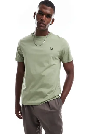 Fred Perry Crew Neck T-Shirt in Green
