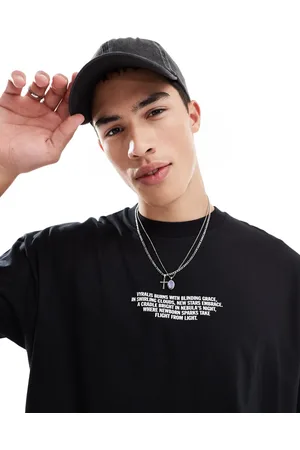 ASOS Oversized t-shirt with celestial graphic in -Brown