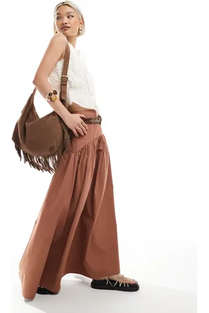 ASOS Drop waist maxi skirt in