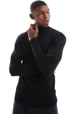 Pull&Bear Fine knit turtleneck jumper in