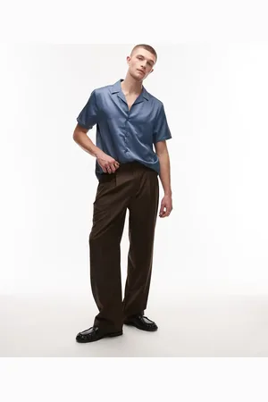 Topman Wide leg suit pants in
