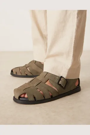 ASOS Fisherman sandals in suede-Green