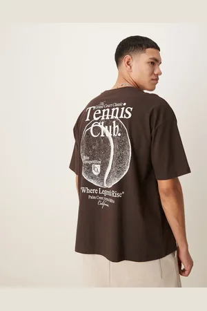 ASOS Oversized t-shirt with sport graphic in brown
