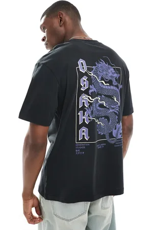 Only & Sons Relaxed fit t-shirt with dragon print in