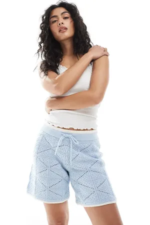 JJXX Crochet shorts in cream (part of a set)-White