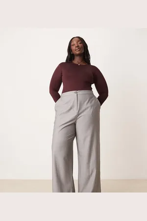 ASOS ASOS DESIGN Curve tailored relaxed straight leg pants in
