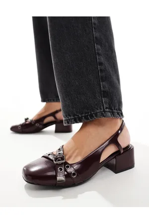 Cotton On Cotton On Bonnie slingback block heels in -Red