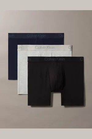 Calvin Klein Ultra Soft Modal 3 pack boxer briefs in grey/navy/black-Multi