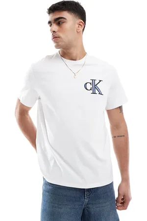 Calvin Klein Patch logo relaxed t-shirt in white