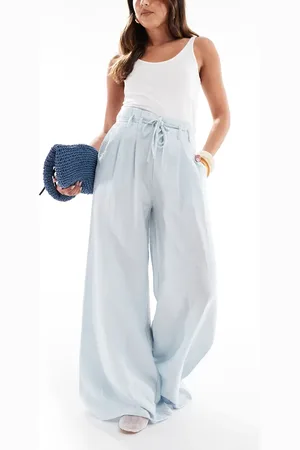 Stradivarius Paperbag wide leg pants in
