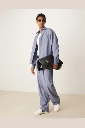 ASOS Smart wide leg pants with triple pleats in