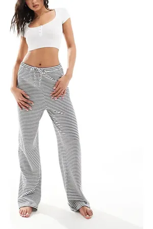 4th & Reckless Cotton wide leg casual jersey pants in -Multi