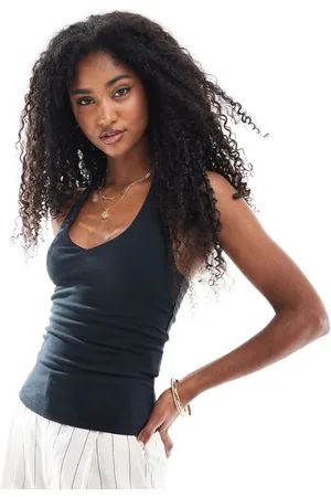 Hollister Tie front halterneck tube top in