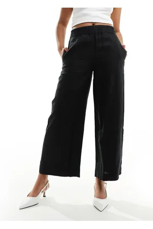 Whistles Linen pocket kick flare pants in