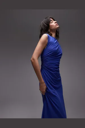 & OTHER STORIES Mesh midi dress with drape detail in