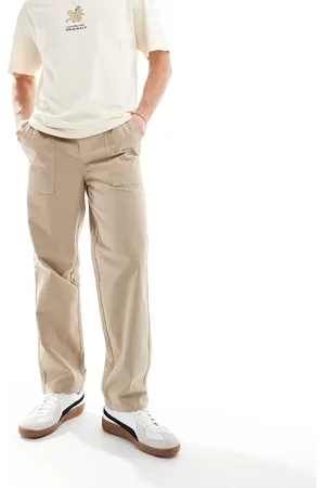 Only & Sons Loose fit worker pants in stone-Neutral