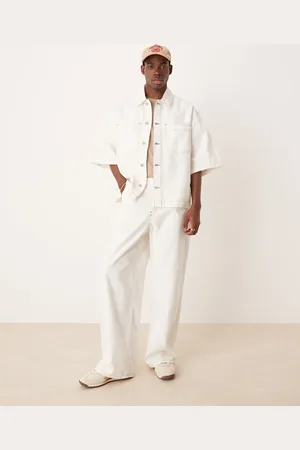 ASOS Co-ord super baggy trouser with seam detailing in -White