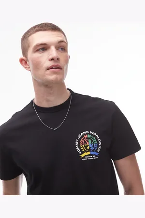 Tommy Hilfiger Colourful crest logo t-shirt with back print graphic in