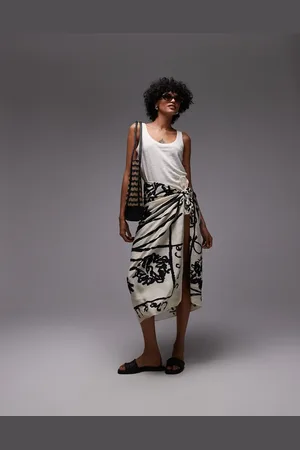Topshop Abstract sarong in -White