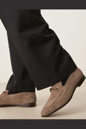 ASOS Loafers in suede with snaffle-Green
